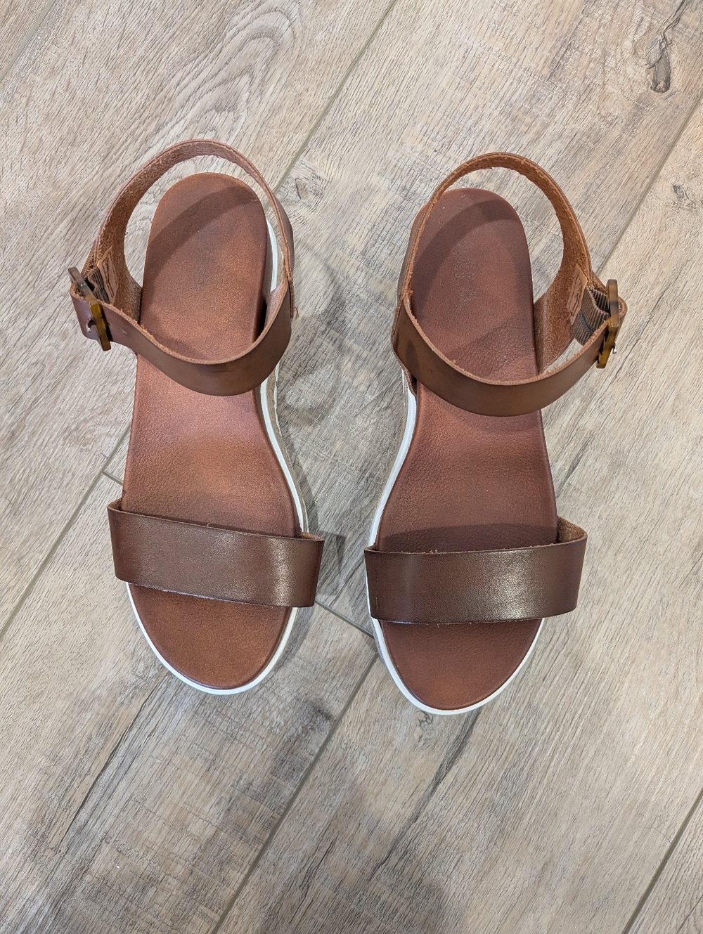 MIA Tan Leather Platform Espadrille Sandal | 8 - Picture 4 of 5